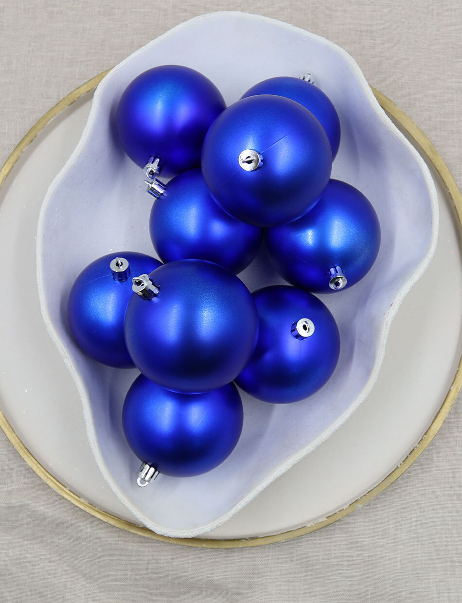 Royal Blue Christmas Baubles 60mm Matte 24 & 48 Packs
