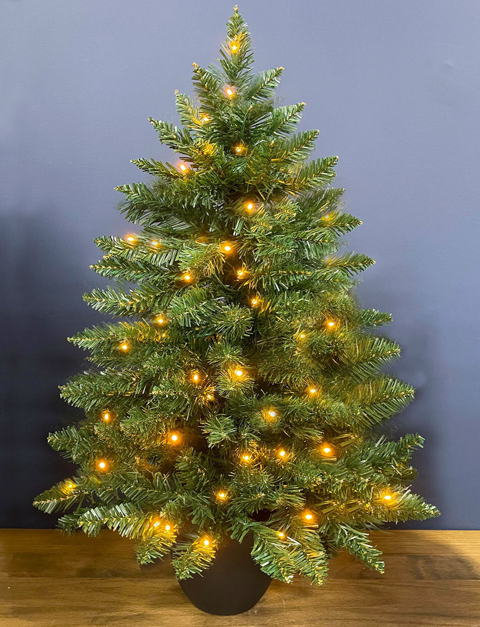 Bavarian Fir Green 3ft Pre Lit Christmas Tree